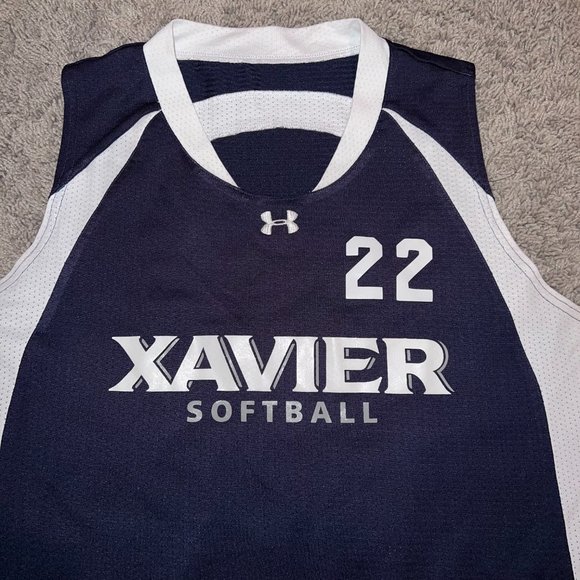 Women's Under Armour Xavier Musketeers #22 Blue Softball Jersey Size XL NCAA - Picture 3 of 8